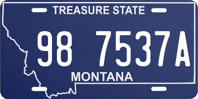 MT license plate 987537A