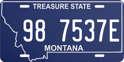 MT license plate 987537E