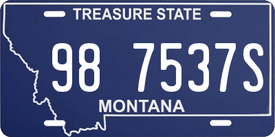 MT license plate 987537S