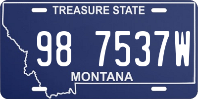 MT license plate 987537W