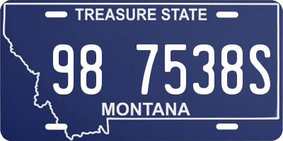 MT license plate 987538S