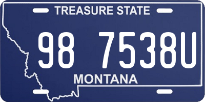 MT license plate 987538U