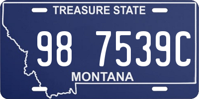 MT license plate 987539C