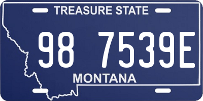 MT license plate 987539E