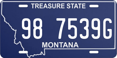 MT license plate 987539G