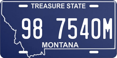 MT license plate 987540M