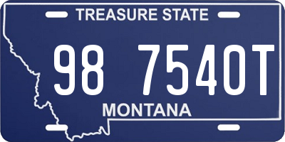 MT license plate 987540T