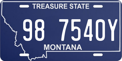 MT license plate 987540Y