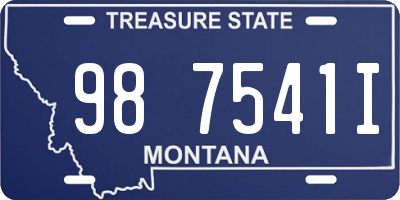 MT license plate 987541I