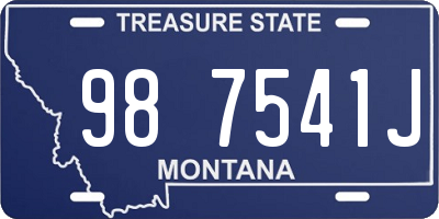 MT license plate 987541J