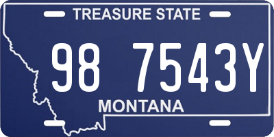 MT license plate 987543Y