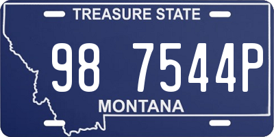 MT license plate 987544P