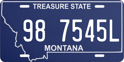 MT license plate 987545L