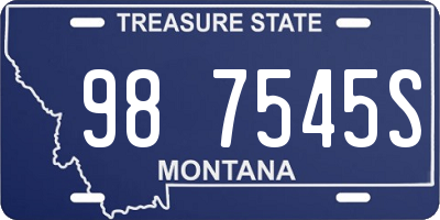 MT license plate 987545S