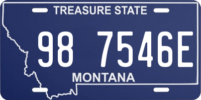 MT license plate 987546E