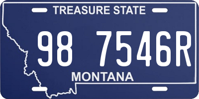 MT license plate 987546R