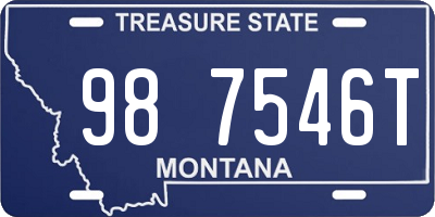 MT license plate 987546T