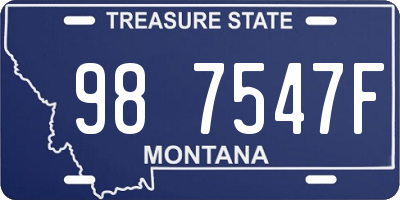 MT license plate 987547F