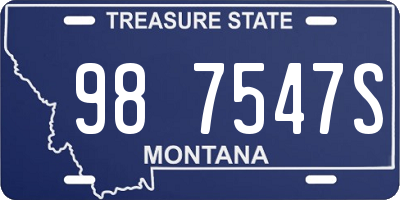 MT license plate 987547S