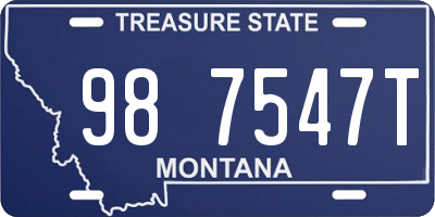 MT license plate 987547T