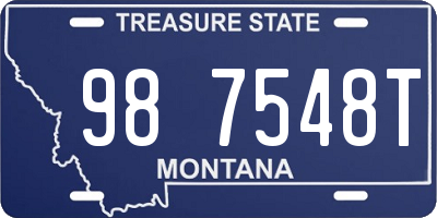 MT license plate 987548T