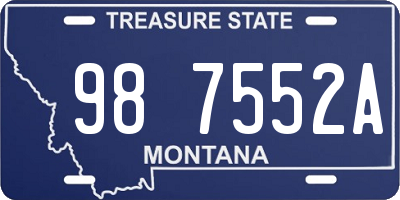 MT license plate 987552A