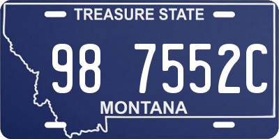 MT license plate 987552C