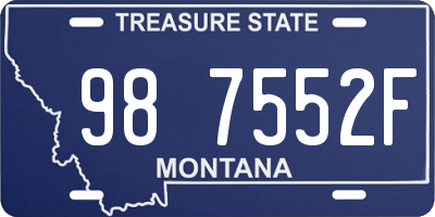 MT license plate 987552F