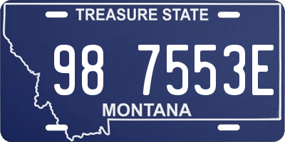 MT license plate 987553E