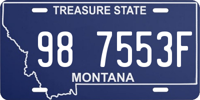 MT license plate 987553F