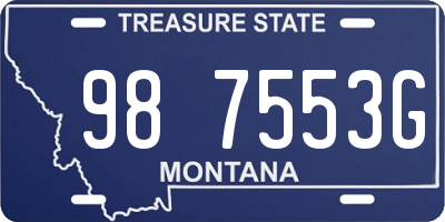 MT license plate 987553G