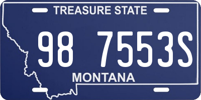 MT license plate 987553S