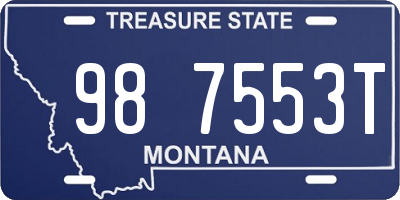 MT license plate 987553T