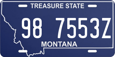 MT license plate 987553Z