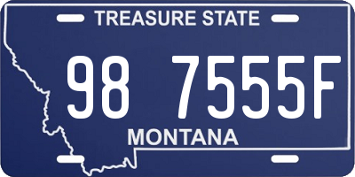 MT license plate 987555F