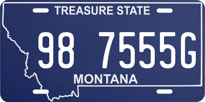 MT license plate 987555G