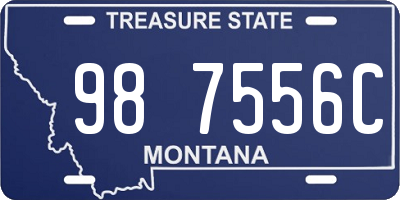 MT license plate 987556C