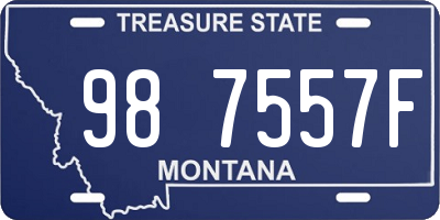 MT license plate 987557F