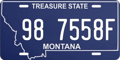 MT license plate 987558F