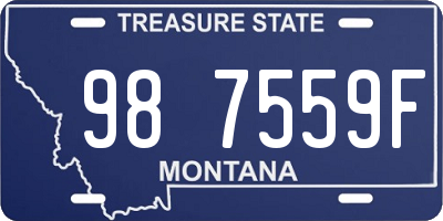 MT license plate 987559F