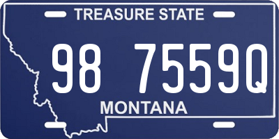 MT license plate 987559Q