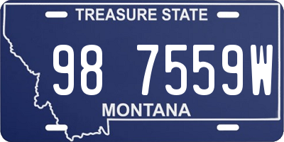 MT license plate 987559W