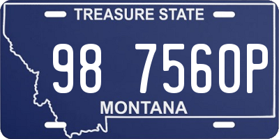 MT license plate 987560P