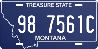 MT license plate 987561C