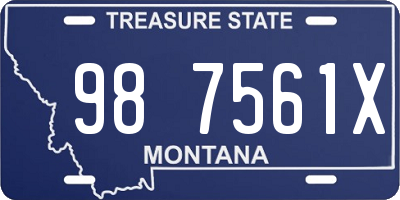 MT license plate 987561X