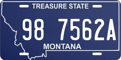 MT license plate 987562A