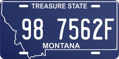 MT license plate 987562F