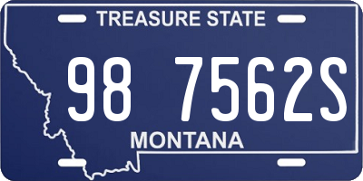 MT license plate 987562S