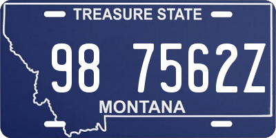 MT license plate 987562Z