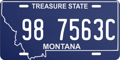 MT license plate 987563C